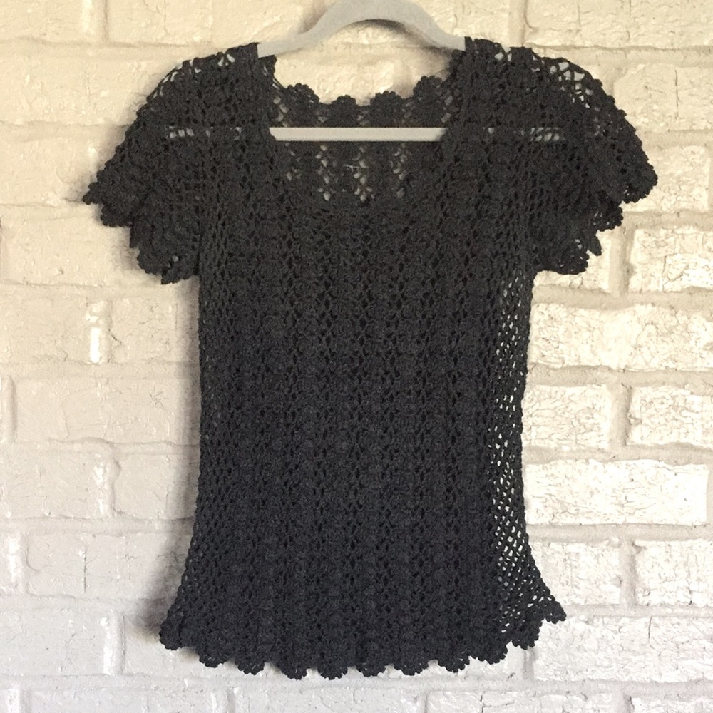Lace and Crochet Flowy Top
